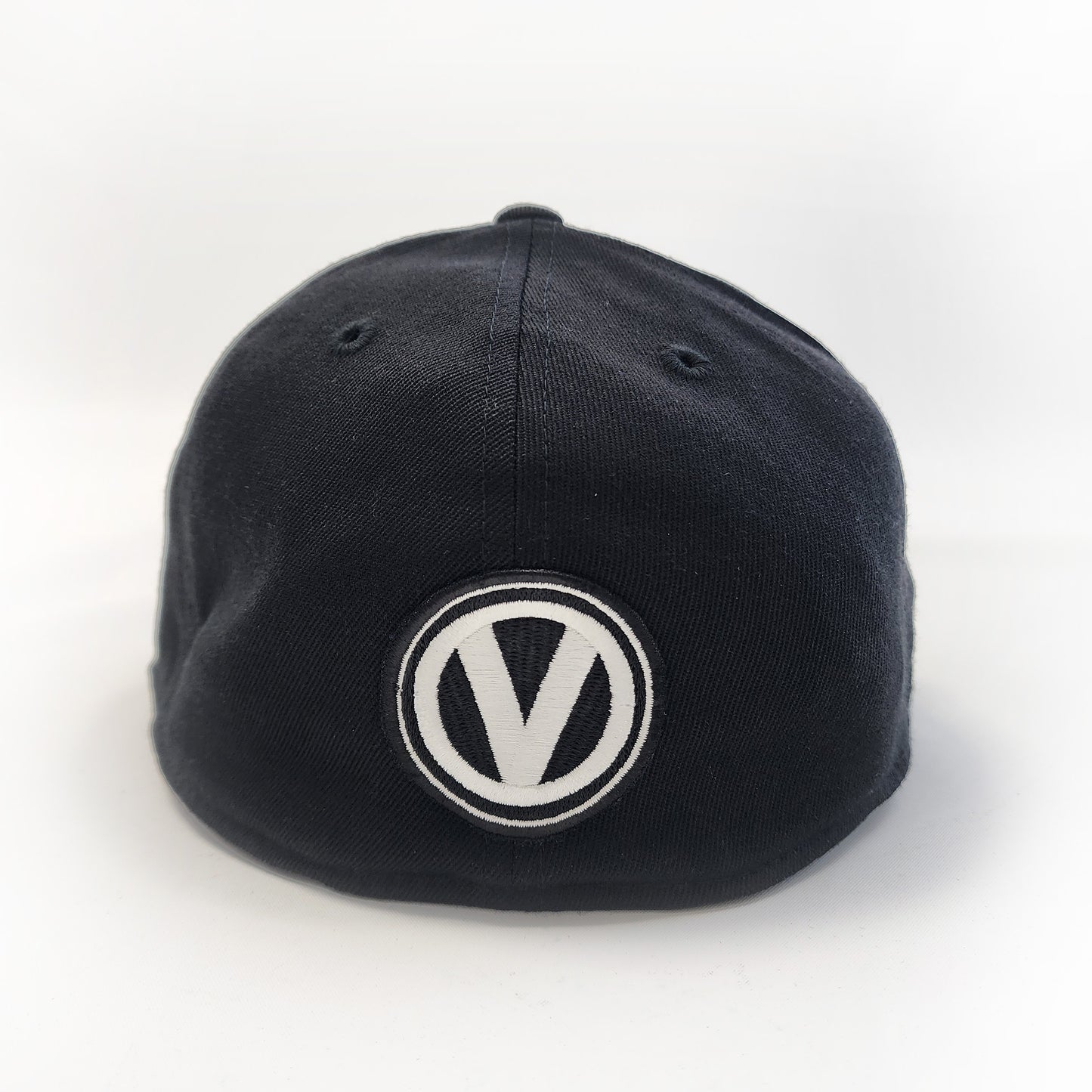 Old School Find - Virtue Script Logo - Flat Brim Fitted Hat - Black